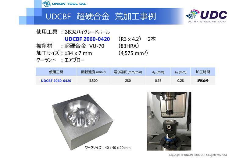 超硬合金・硬脆材加工用 UDCシリーズ | ユニオンツール株式会社